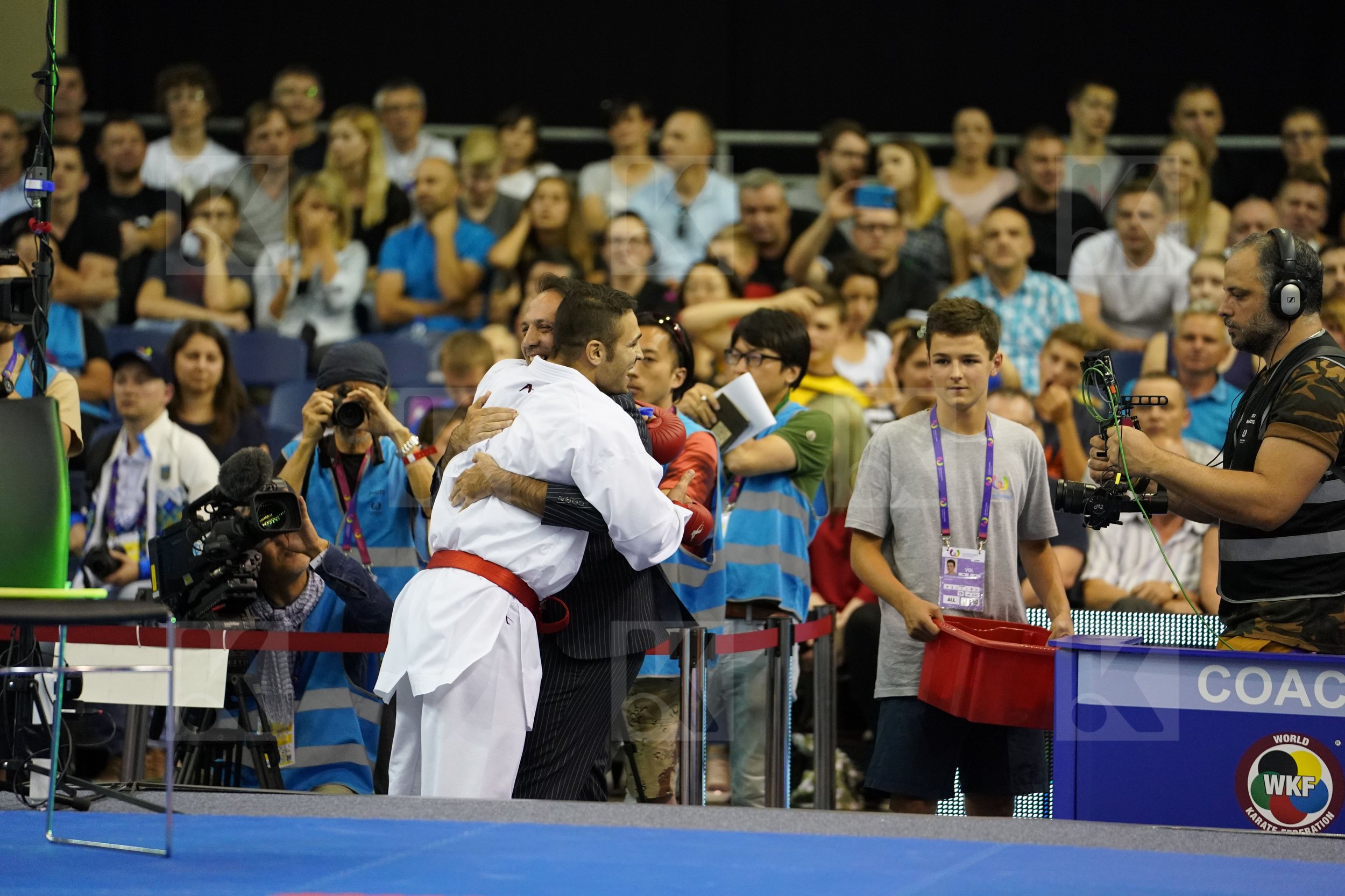 Araga Ryutaro Gold match Iran Islamic Republic of Japan Male Kumite -84kg Poorshab Zabiollah